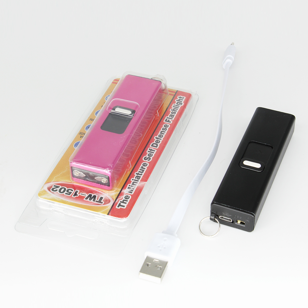 Mini Keychain Stun Gun for Women with LED Flashlight - Image 2