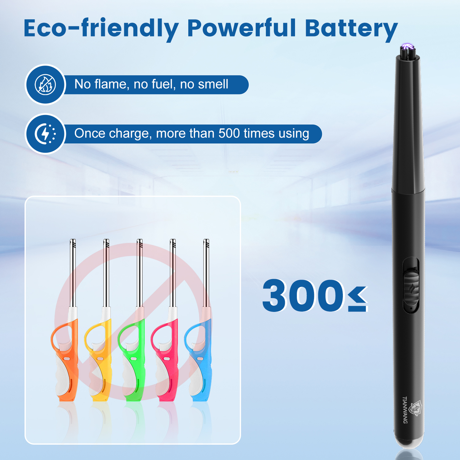 Windproof Flameless Dual Arc Plasma Lighter Rechargeable Lighters Butane Free Electric Candle Lighter - Image 4