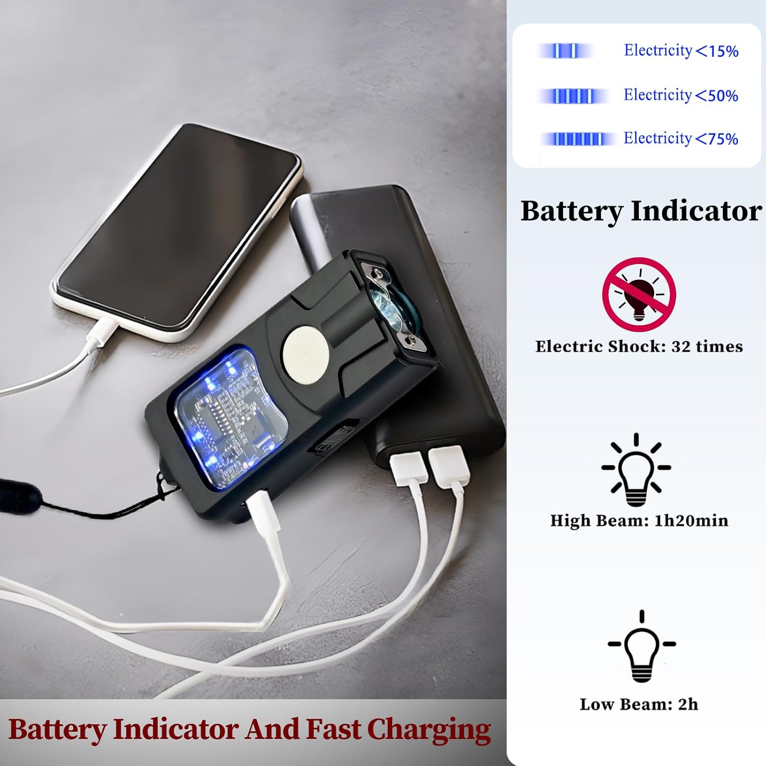 Mini stun Gun for Women self Defense Type-C Charging Method - Image 4