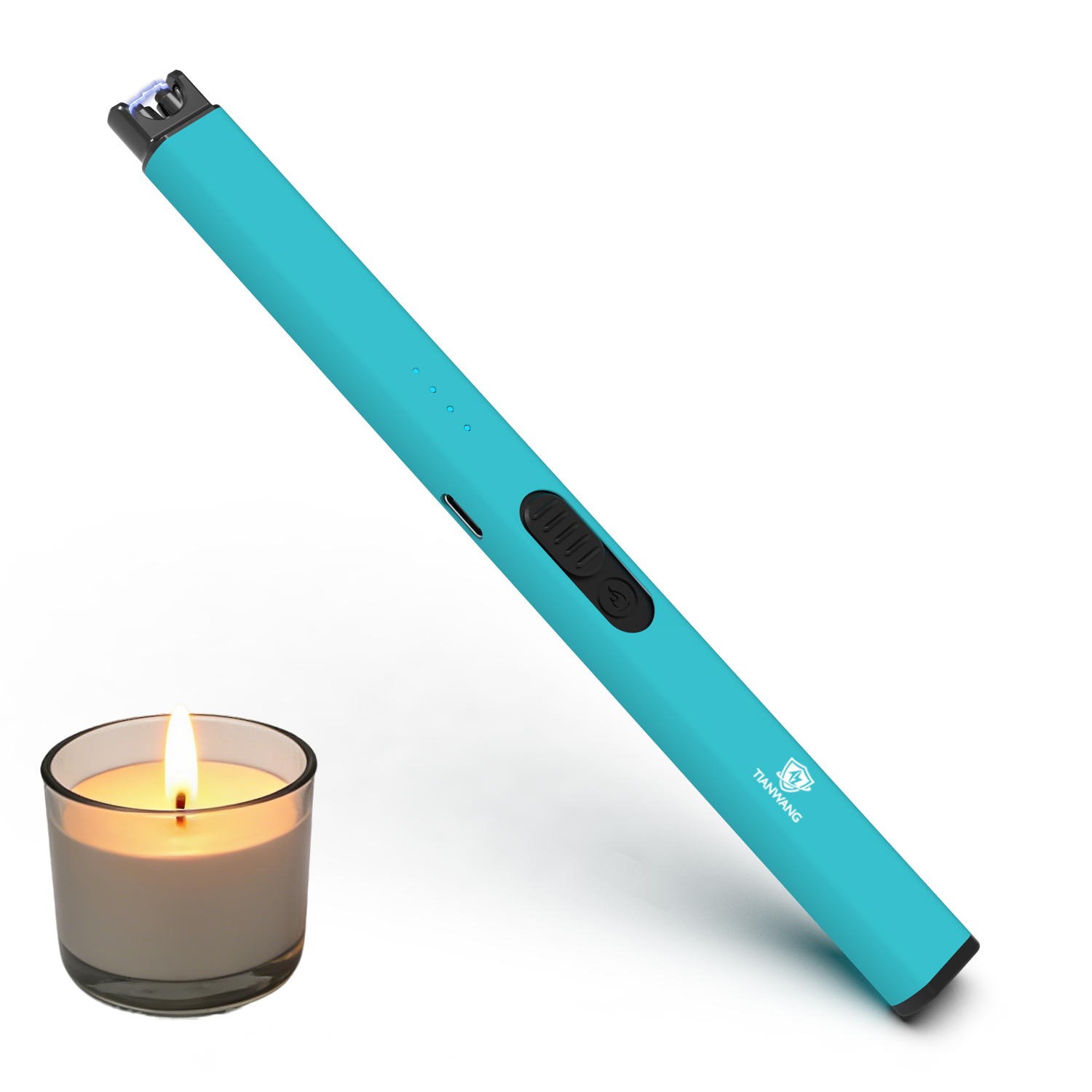 USB-C Rechargeable Electric Candle Lighter With Safety Lock And LED Battery Display - Image 2