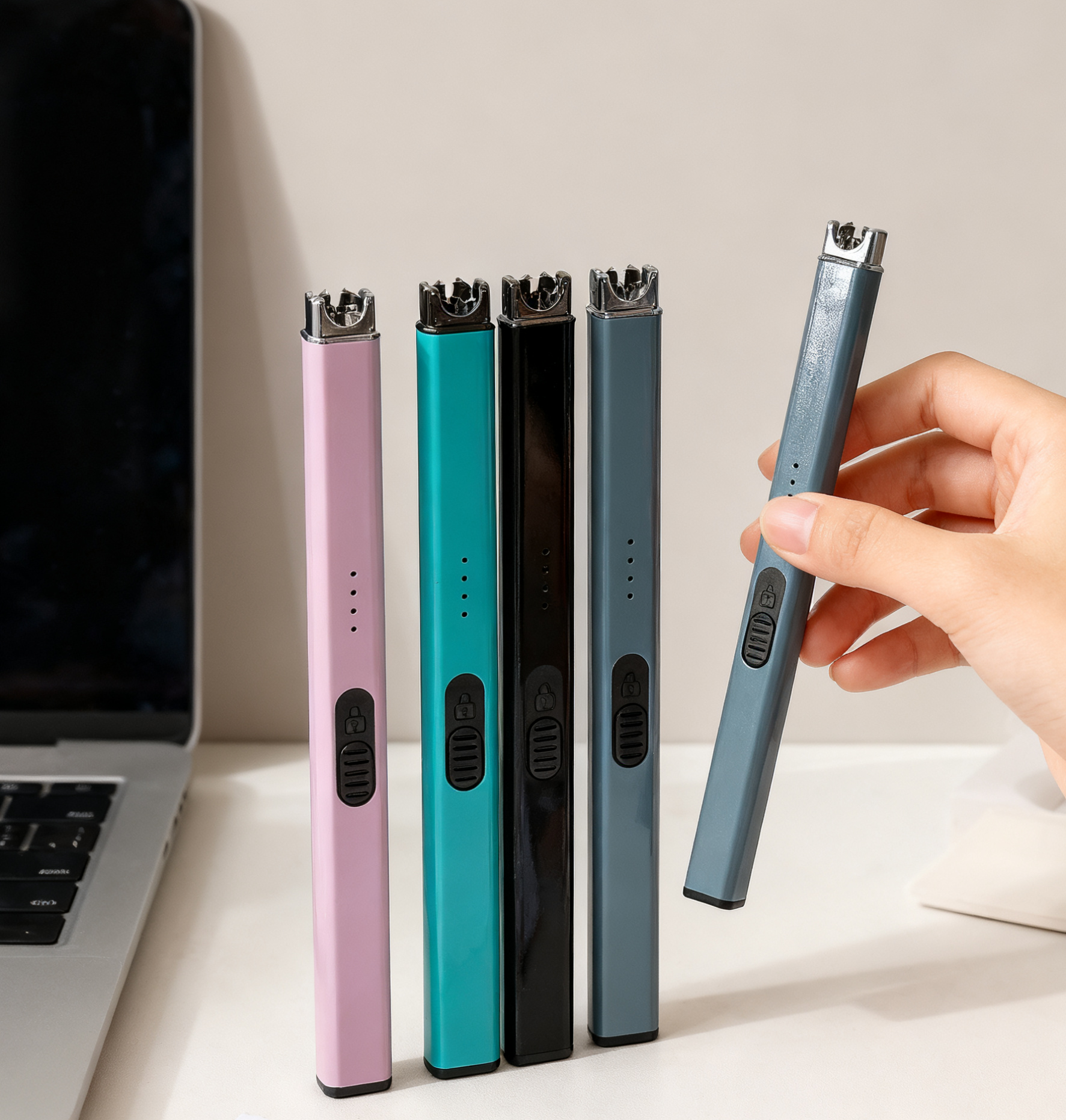 USB-C Rechargeable Electric Candle Lighter With Safety Lock And LED Battery Display - Image 4