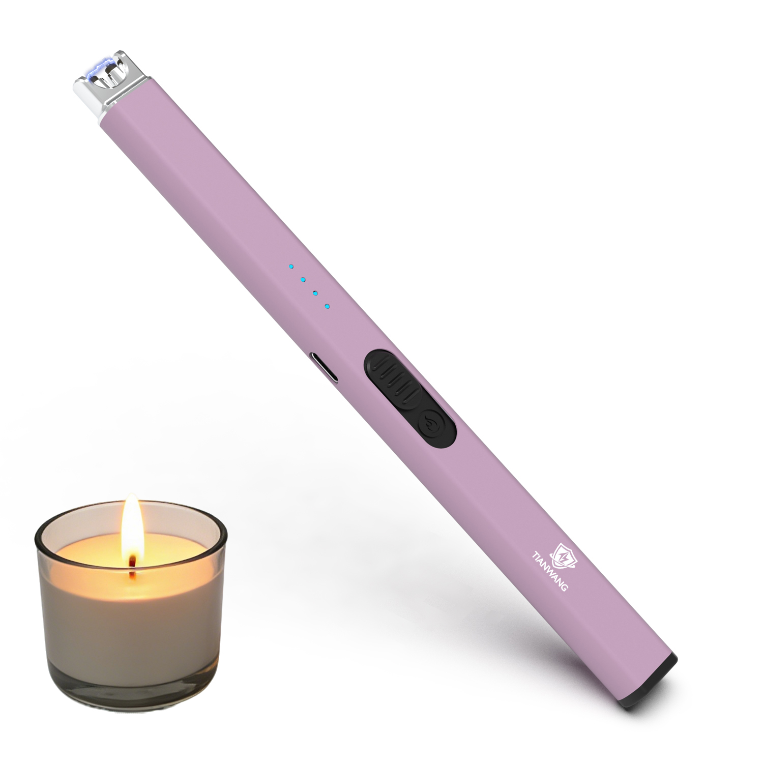 USB-C Rechargeable Electric Candle Lighter With Safety Lock And LED Battery Display - Image 3