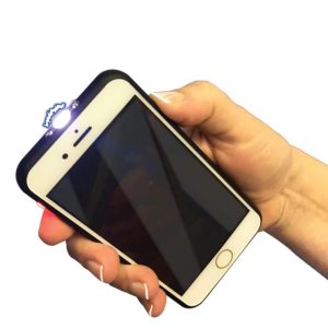 Cell Phone Stun Gun 650KV Self Defense with LED Light & Siren, Slim Rechargeable Taser Phone