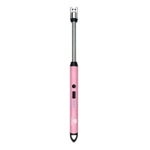 Electric Lighter Flameless Arc Windproof Flexible Long Neck Rechargeable Candle Lighters for Incense Grill Camping Stove(Pink)