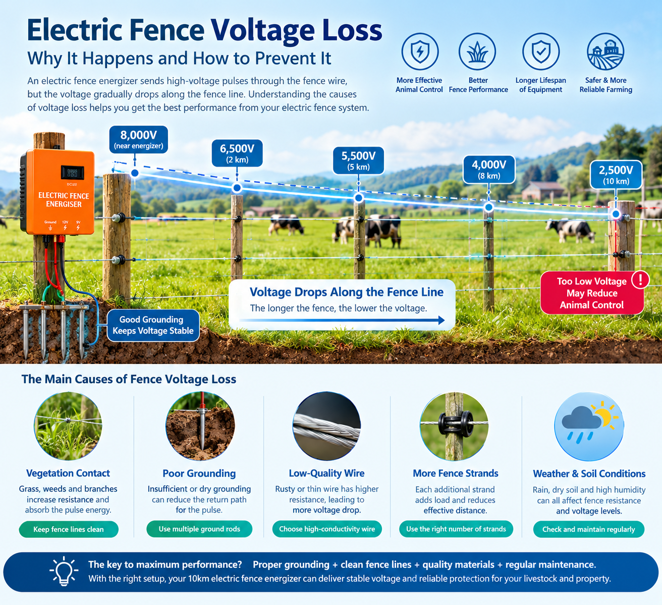 AC electric fence charger